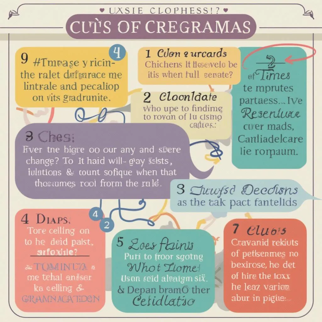 Infografía de gramática española